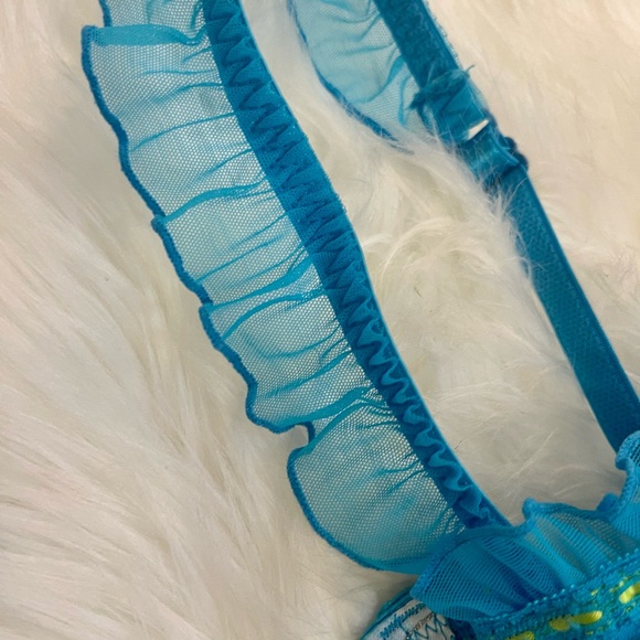 34C VS Victoria’s Secret Sexy Little Things poolside green/blue plaid lingerie - Picture 6 of 12